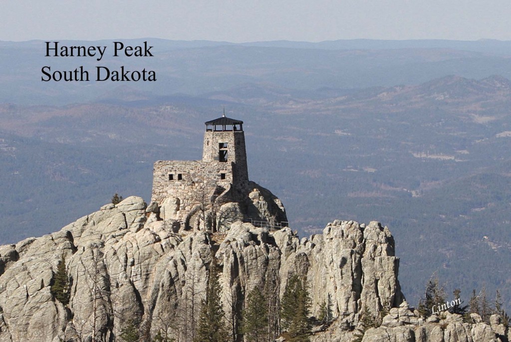 Aerial of Harney Peak, Black Hills of South Dakota